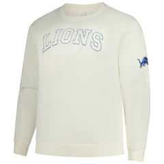 Detroit Lions Profile Big & Tall Fleece Sweatshirt - Cream discount