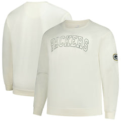 Green Bay Packers Profile Big & Tall Fleece Sweatshirt - Cream for sale