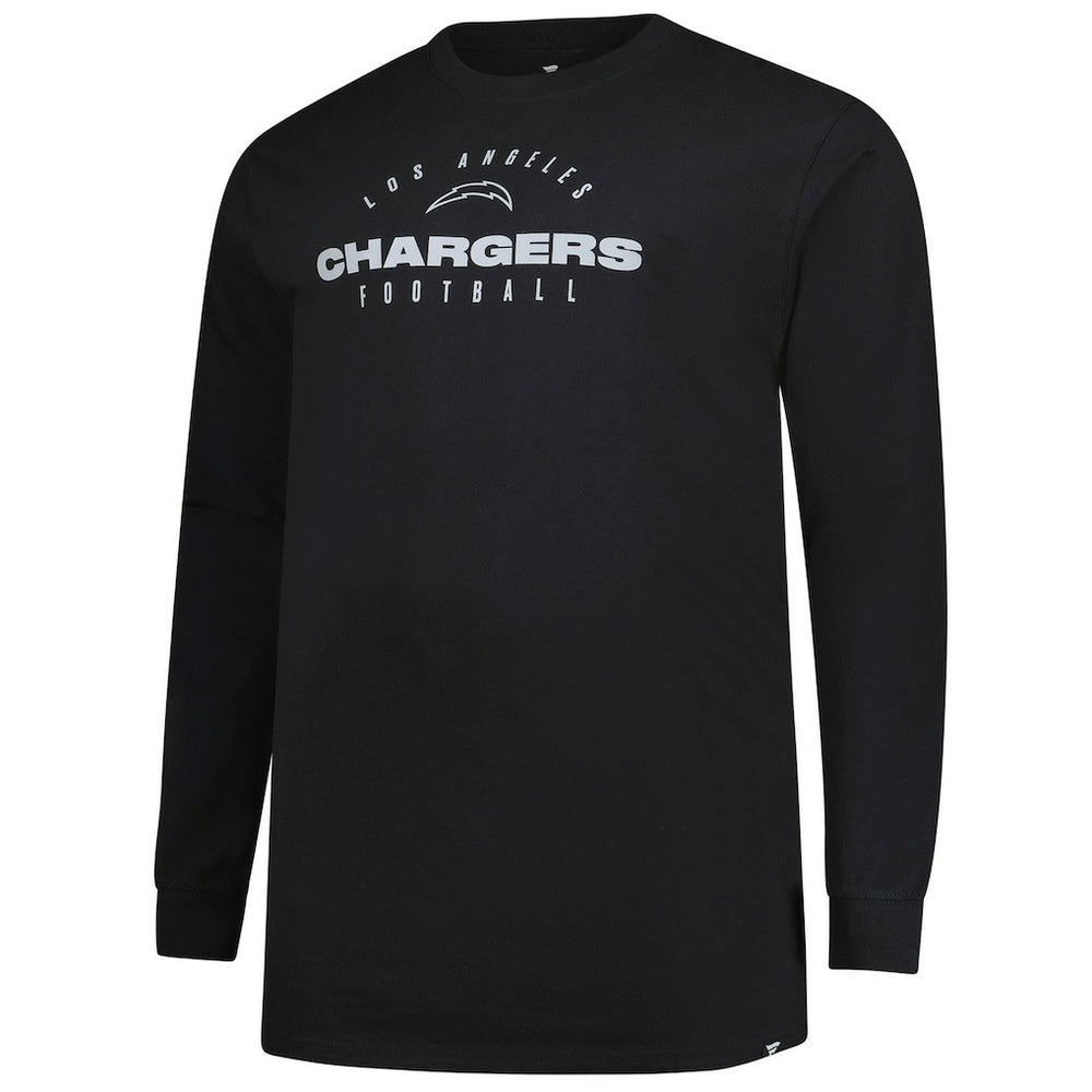 Los Angeles Chargers Big & Tall Coverage Scheme Long Sleeve T-Shirt - Black outlet