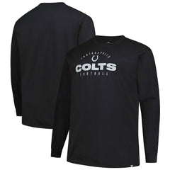 Indianapolis Colts Big & Tall Coverage Scheme Long Sleeve T-Shirt - Black cheap