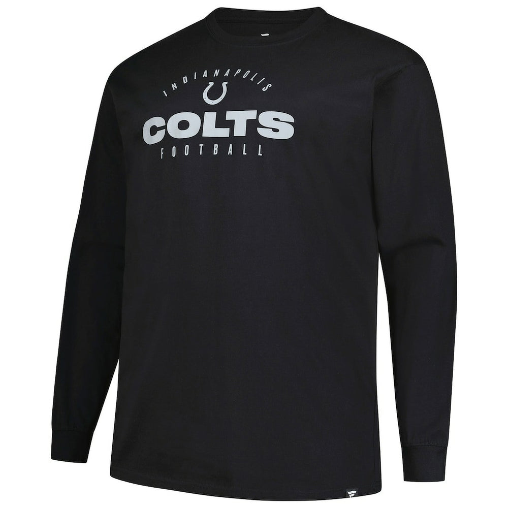 Indianapolis Colts Big & Tall Coverage Scheme Long Sleeve T-Shirt - Black cheap