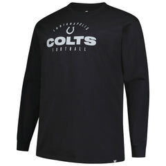 Indianapolis Colts Big & Tall Coverage Scheme Long Sleeve T-Shirt - Black cheap