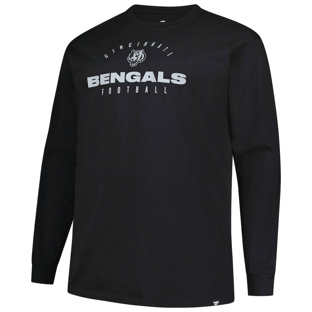 Cincinnati Bengals Big & Tall Coverage Scheme Long Sleeve T-Shirt - Black sale