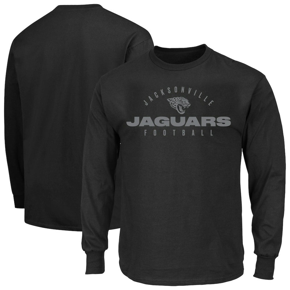 Jacksonville Jaguars Big & Tall Coverage Scheme Long Sleeve T-Shirt - Black sale