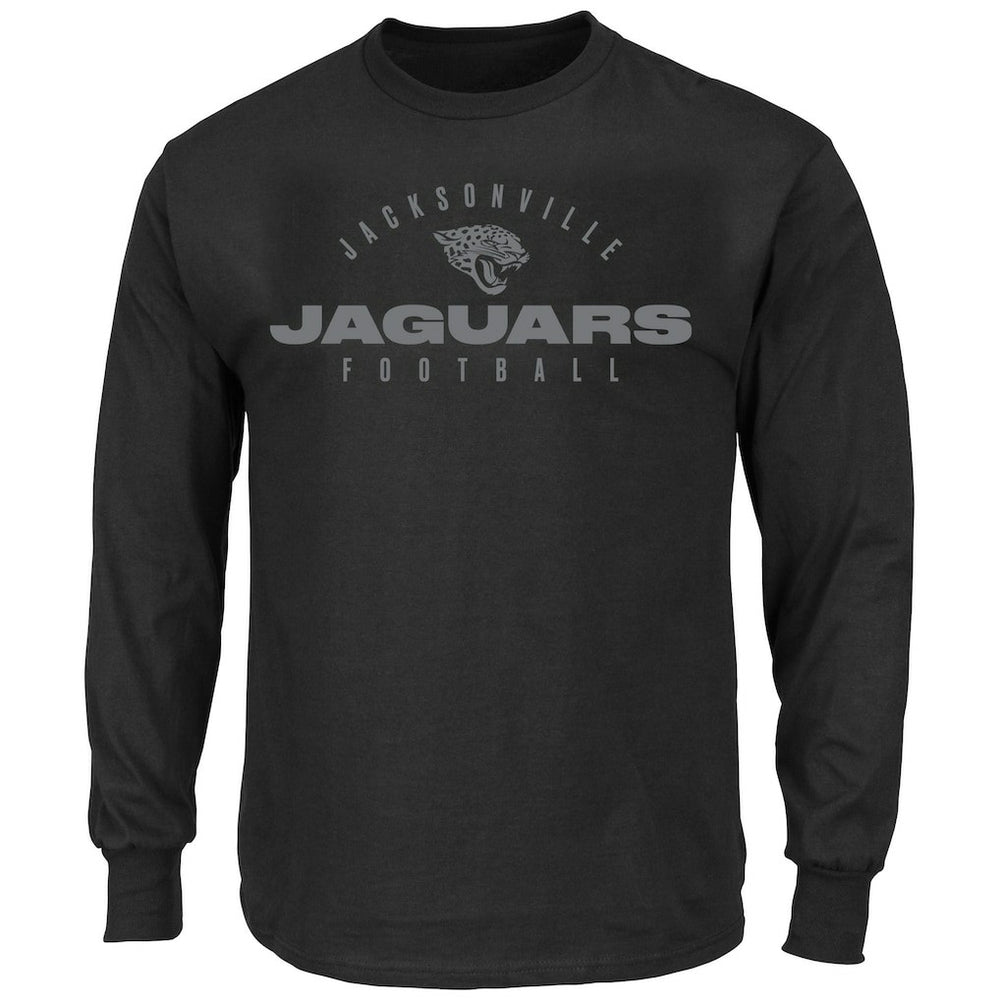 Jacksonville Jaguars Big & Tall Coverage Scheme Long Sleeve T-Shirt - Black sale