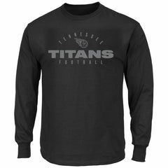 Tennessee Titans Big & Tall Coverage Scheme Long Sleeve T-Shirt - Black sale