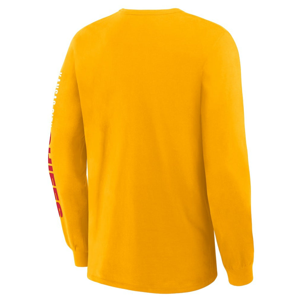 Kansas City Chiefs Big & Tall Clock Management Legacy Long Sleeve T-Shirt - Gold for sale