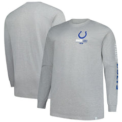Indianapolis Colts Big & Tall Clock Management Legacy Long Sleeve T-Shirt - Heather Gray online