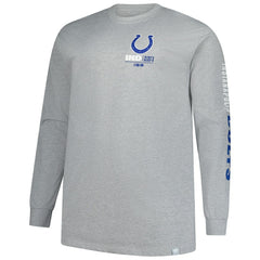 Indianapolis Colts Big & Tall Clock Management Legacy Long Sleeve T-Shirt - Heather Gray online