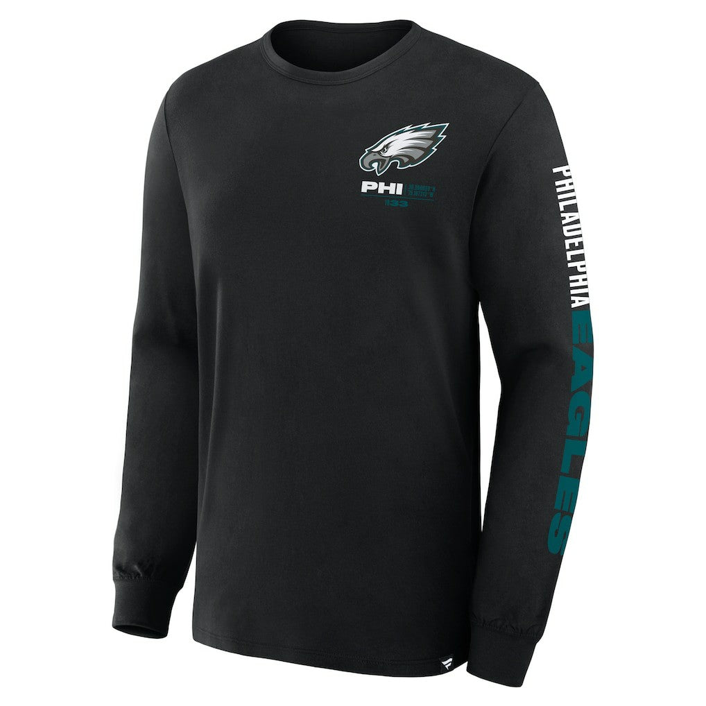 Philadelphia Eagles Big & Tall Clock Management Legacy Long Sleeve T-Shirt - Black online