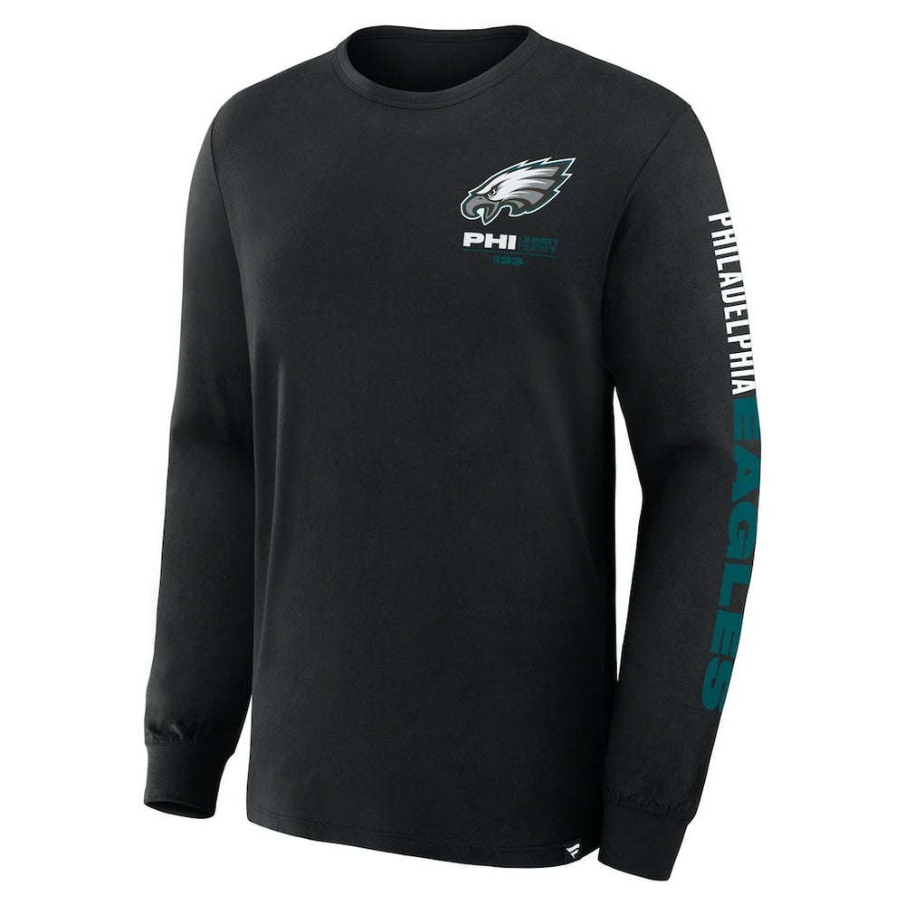 Philadelphia Eagles Big & Tall Clock Management Legacy Long Sleeve T-Shirt - Black online
