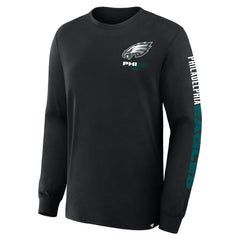 Philadelphia Eagles Big & Tall Clock Management Legacy Long Sleeve T-Shirt - Black online