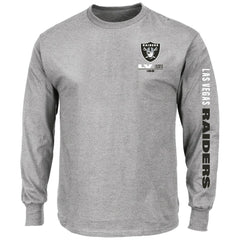 Las Vegas Raiders Big & Tall Clock Management Legacy Long Sleeve T-Shirt - Heather Gray on sale