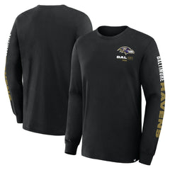 Baltimore Ravens Big & Tall Clock Management Legacy Long Sleeve T-Shirt - Black for sale