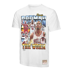Dennis Rodman Chicago Bulls Hardwood Classics Commemorative Player Collage T-Shirt sale - White sale