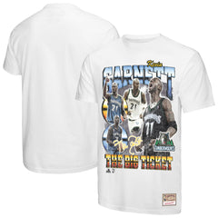 Kevin Garnett Minnesota Timberwolves Hardwood Classics Commemorative Player Collage T-Shirt - White on sale