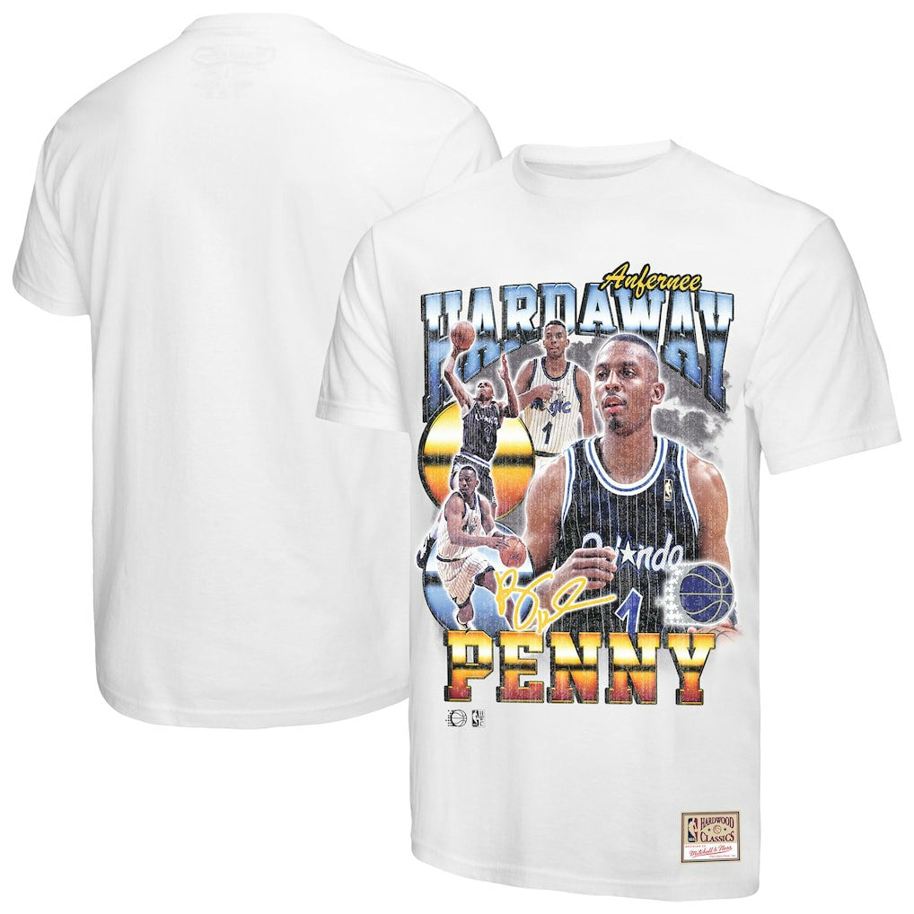 Penny Hardaway Orlando Magic Hardwood Classics Commemorative Player Collage T-Shirt - White discount