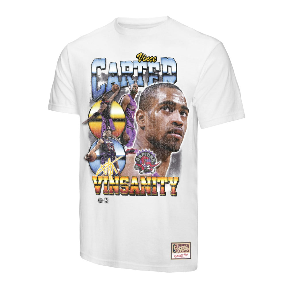 Vince Carter Toronto Raptors Hardwood Classics Commemorative Player Collage T-Shirt - White on sale