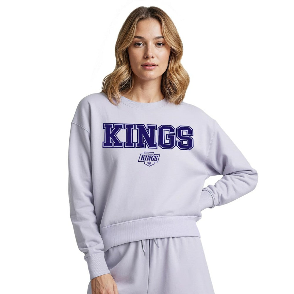 Los Angeles Kings Concepts Sport Women's Tonal Pullover Sweatshirt - Light Purple Sweatshirts