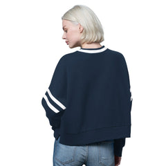 Dallas Cowboys Starter Women's Rally Drop Shoulder Cropped Sweatshirt - Navy online