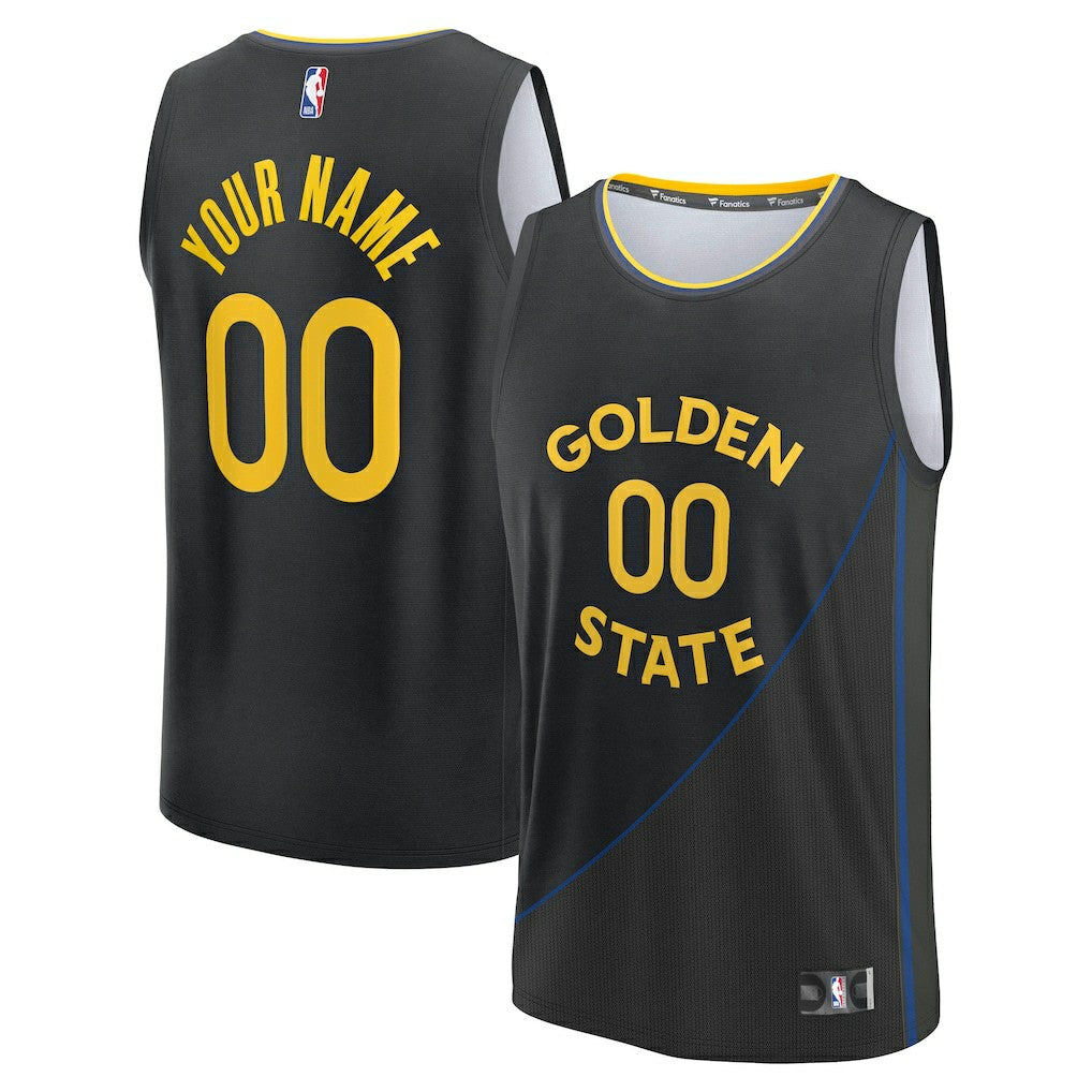 Golden State Warriors Fast Break Custom Jersey sale - Statement Editi- Black on sale