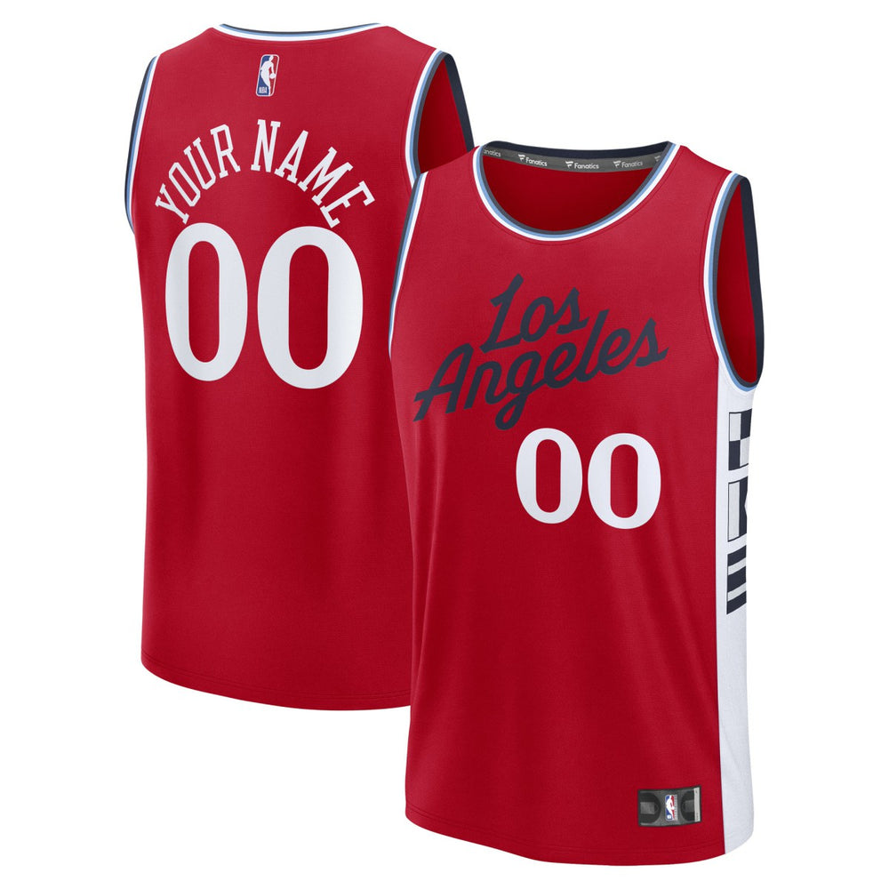 LA Clippers Fast Break Custom Jersey - Statement Edition - Red on sale