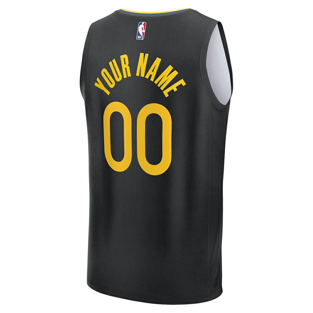 Golden State Warriors Youth Fast Break Custom Replica Jersey sale - Black sale - Statement Edition outlet