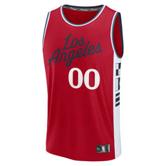 LA Clippers Youth Fast Break Custom Replica Jersey - Red - Statement Edition on sale