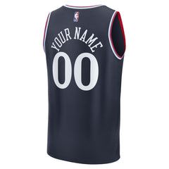 LA Clippers Youth Fast Break Custom Replica Jersey - Navy - Icon Edition sale