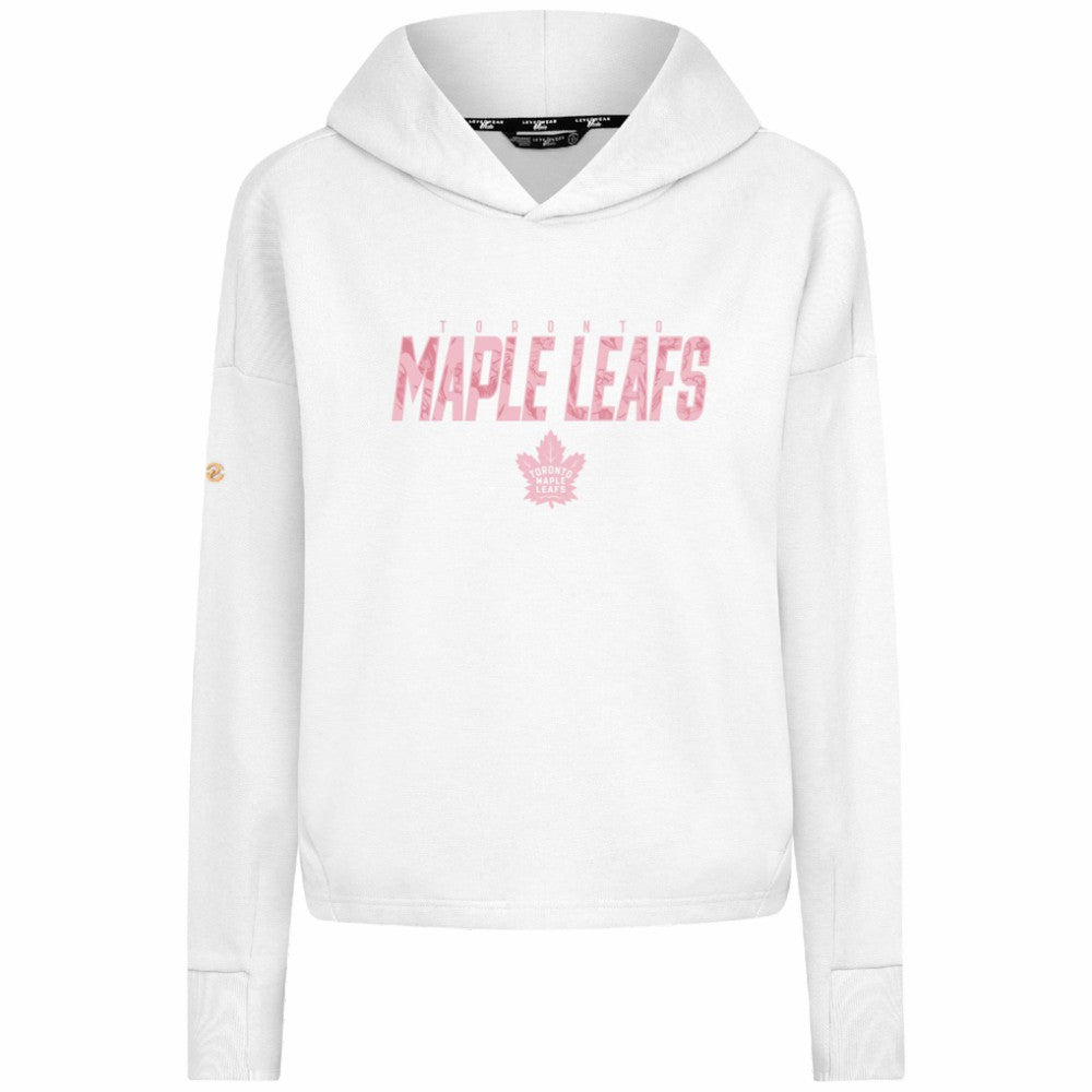 Toronto Maple Leafs Levelwear Women's Mother's Day Sweet Floral Pullover Hoodie - White Hoodies