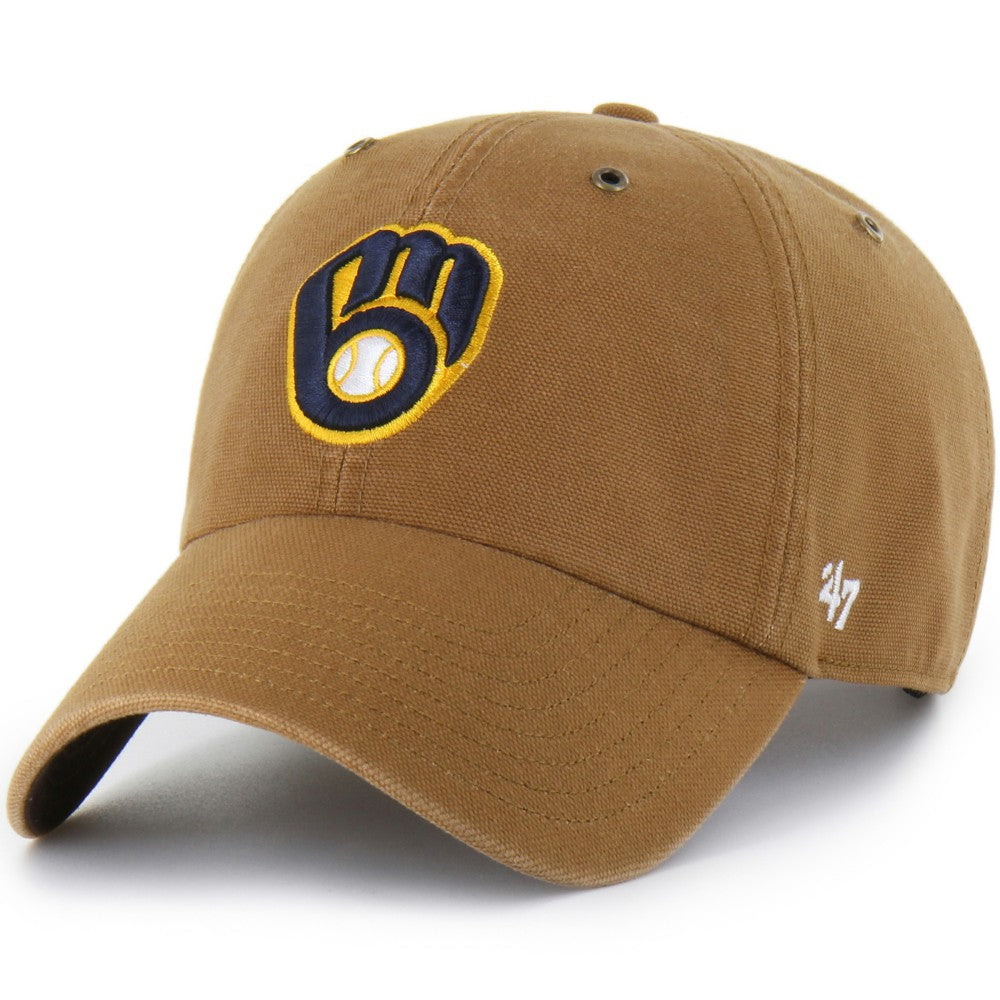 Milwaukee Brewers Carhartt x Clean Up Adjustable Hat Brown