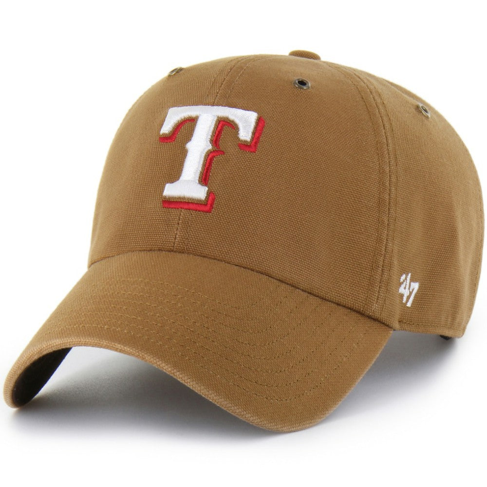 Texas Rangers Carhartt x Clean Up Adjustable Hat Brown