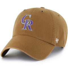 Colorado Rockies Carhartt x Clean Up Adjustable Hat Brown