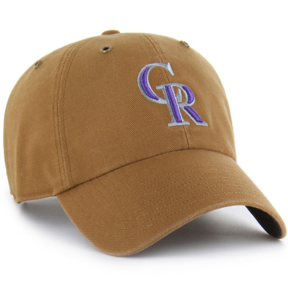 Colorado Rockies Carhartt x Clean Up Adjustable Hat Brown