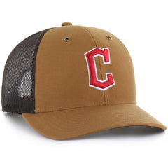 Cleveland Guardians Carhartt x Trucker Adjustable Hat Brown