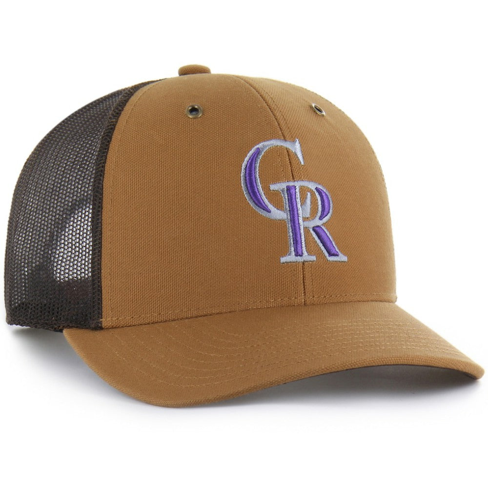 Colorado Rockies Carhartt x Trucker Adjustable Hat Brown