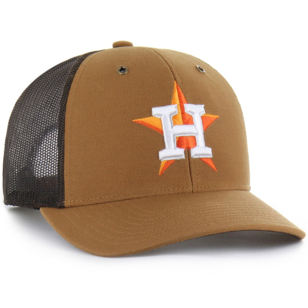 Houston Astros Carhartt x Trucker Adjustable Hat Brown