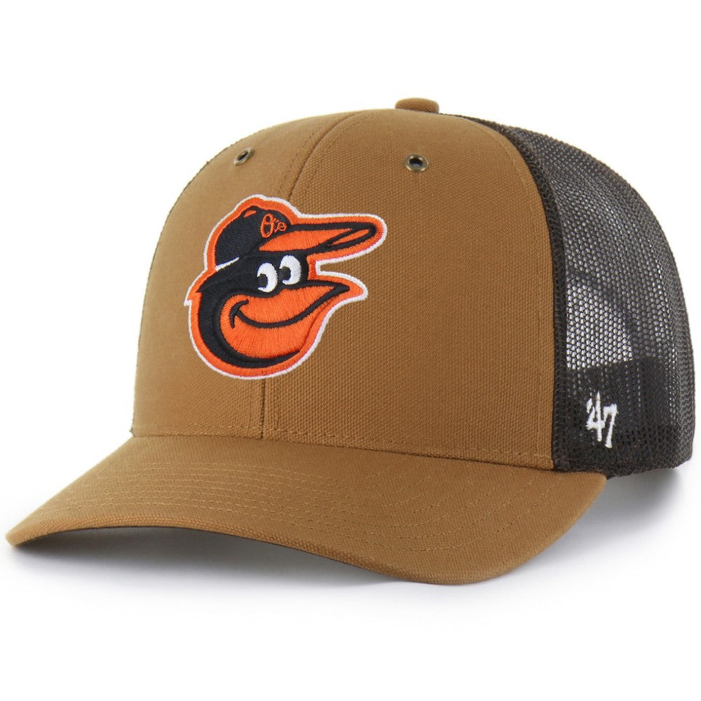 Baltimore Orioles Carhartt x Trucker Adjustable Hat Brown