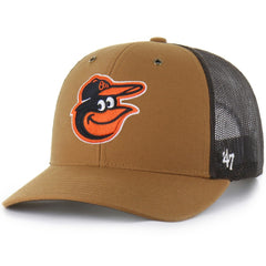Baltimore Orioles Carhartt x Trucker Adjustable Hat Brown