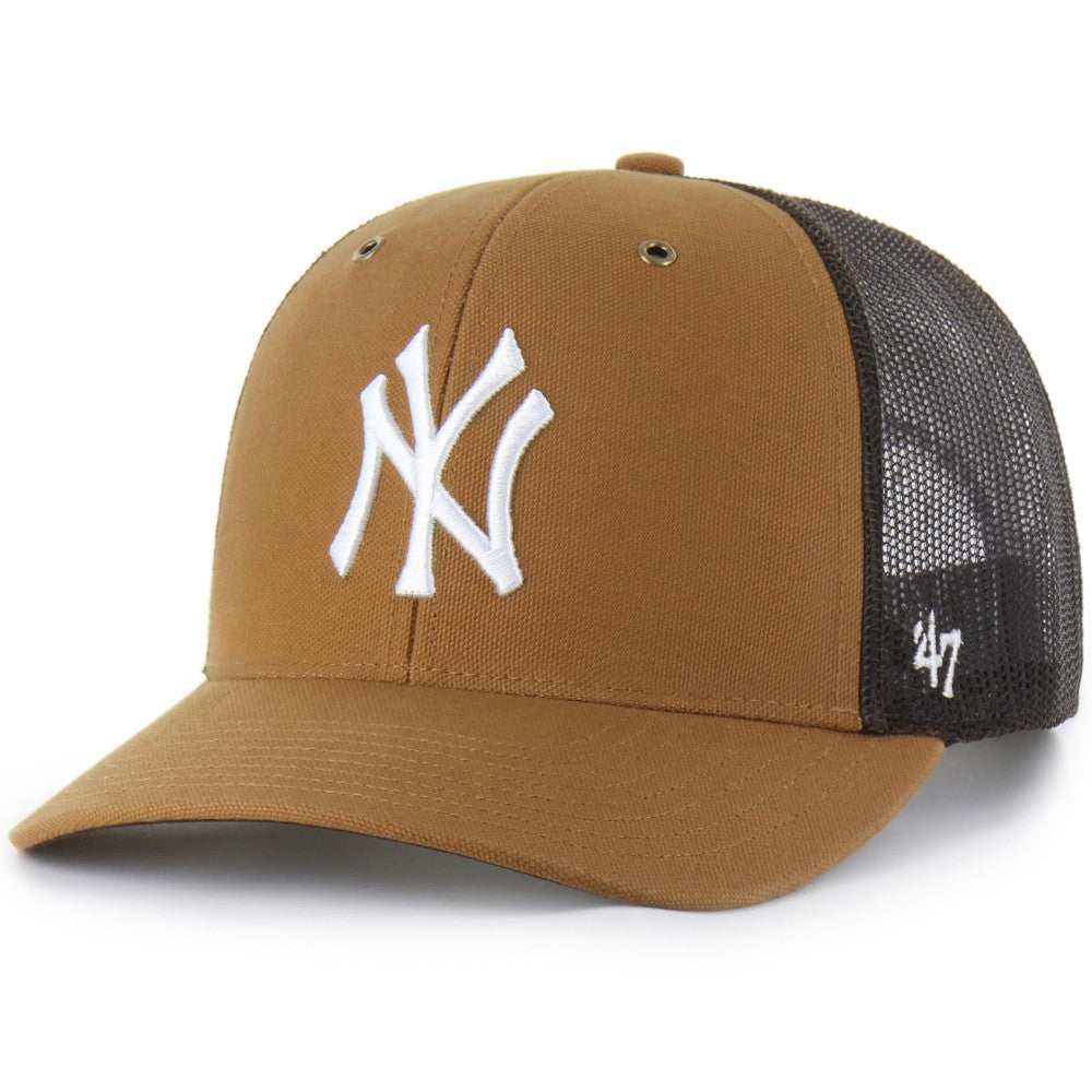 New York Yankees Carhartt x Trucker Adjustable Hat Brown