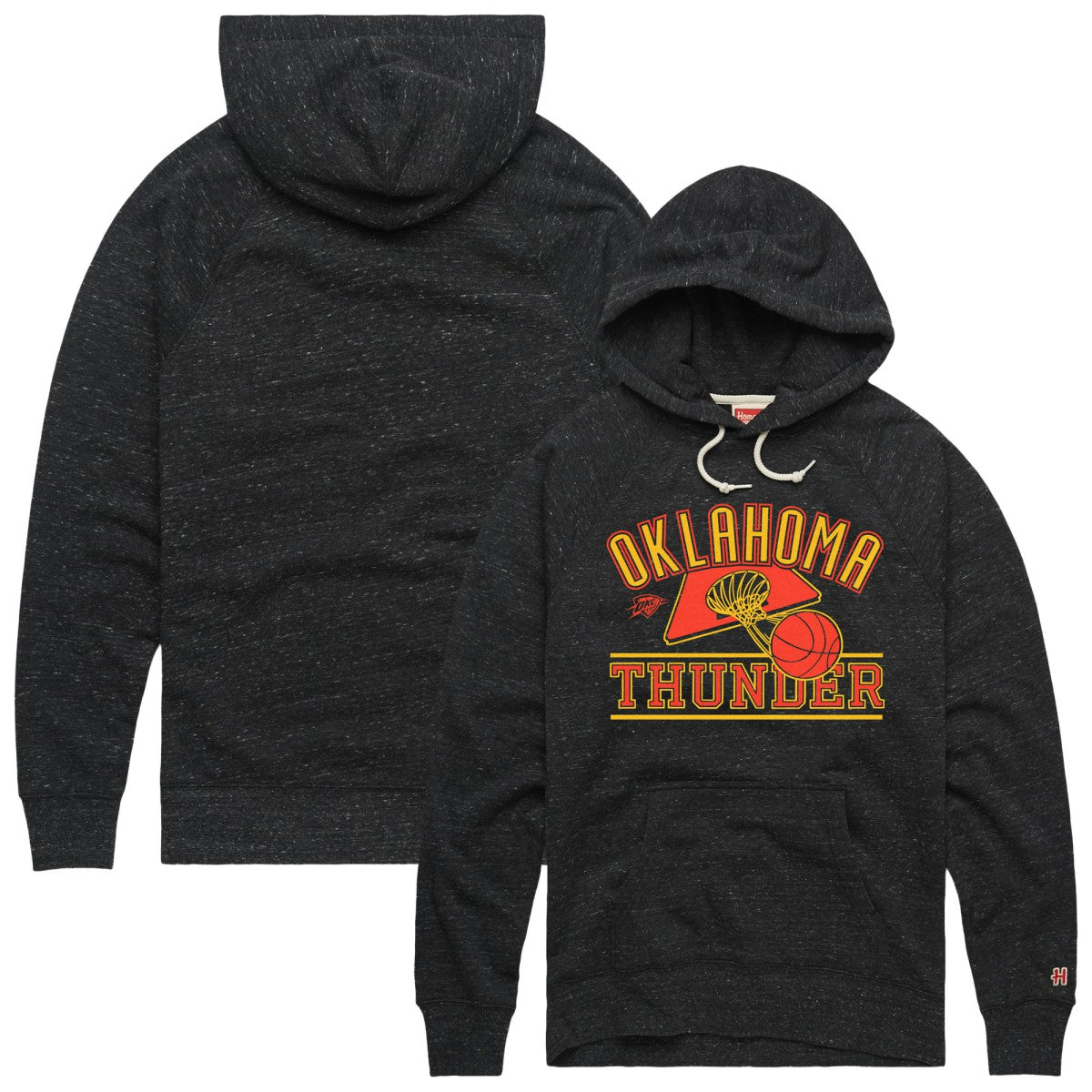 Oklahoma City Thunder Homage Unisex Hometown Edition Tri-Blend Raglan Pullover Hoodie - Heather Black discount