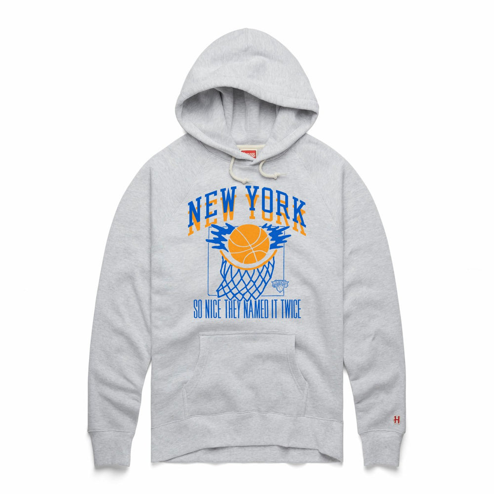 New York Knicks Homage Unisex Hometown Edition Tri-Blend Raglan Pullover Hoodie - Ash shop