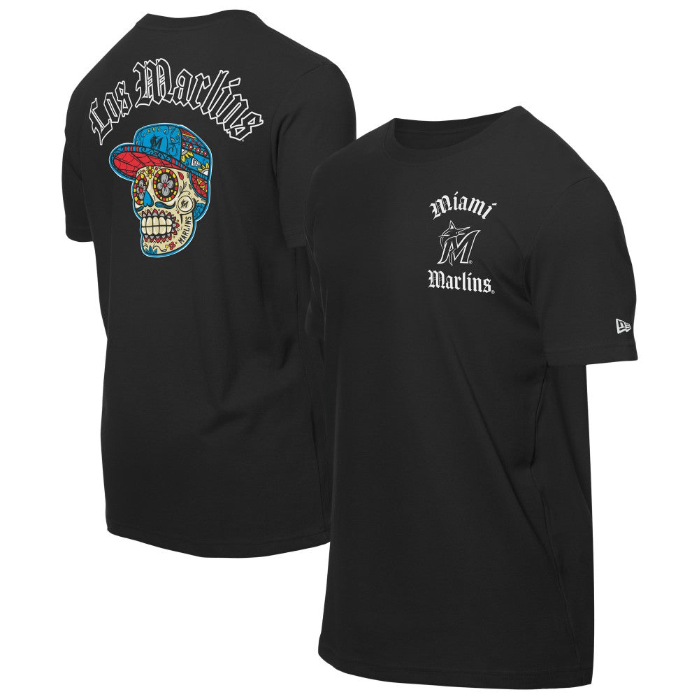 Miami Marlins Sugar Skulls T-Shirt Black