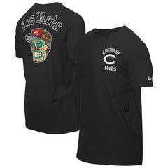 Cincinnati Reds Sugar Skulls T-Shirt Black