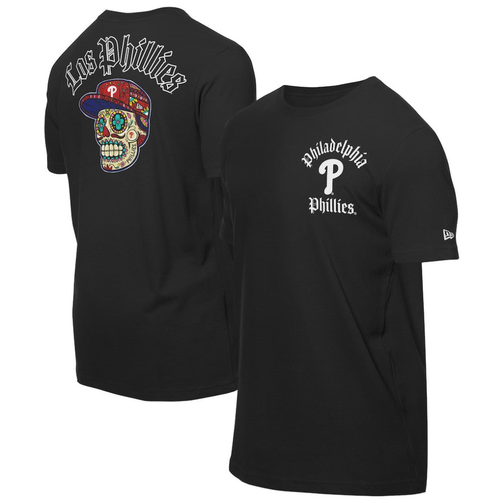 Philadelphia Phillies Sugar Skulls T-Shirt Black