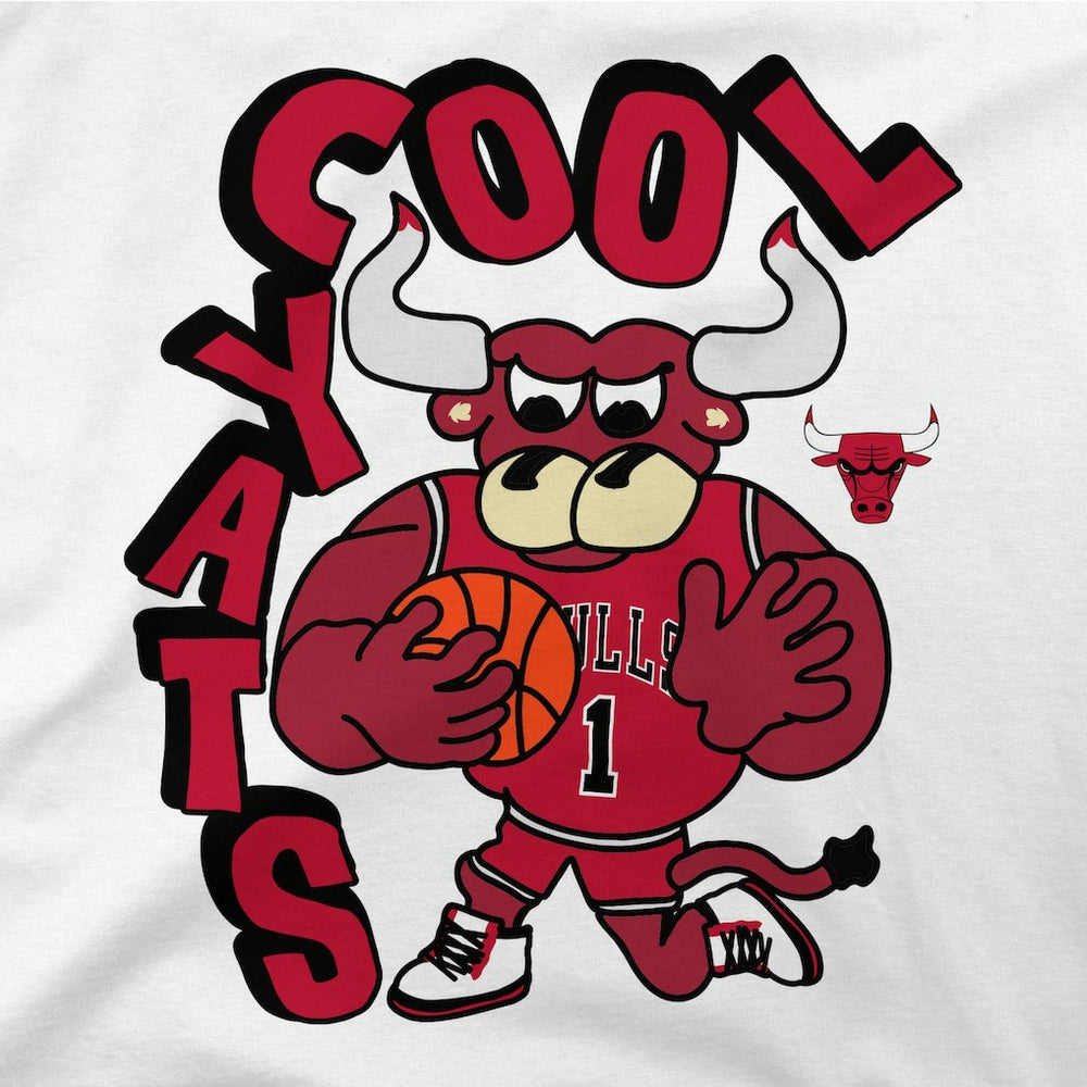 Chicago Bulls Stadium Essentials NBA x Staycool Mascot Oversized T-Shirt sale - White on sale