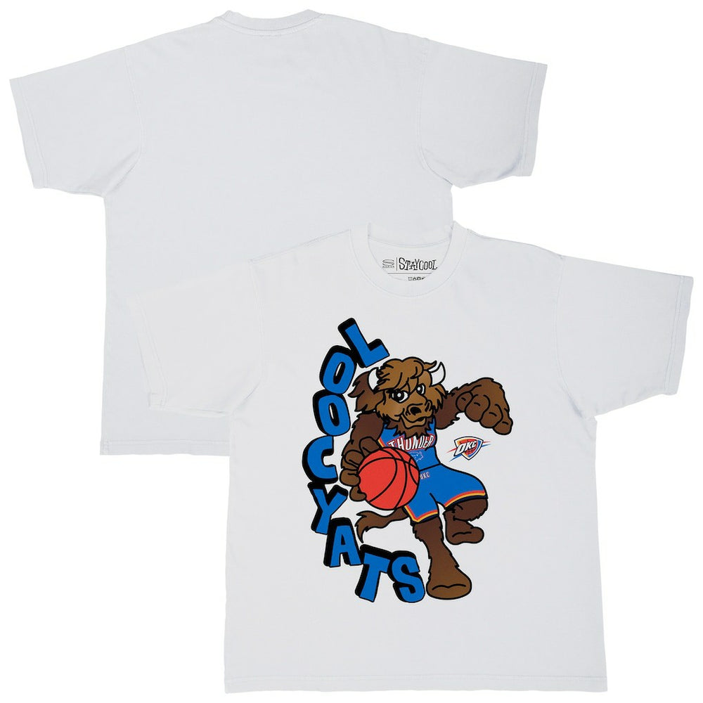 Oklahoma City Thunder Stadium Essentials NBA x Staycool Mascot Oversized T-Shirt - White sale