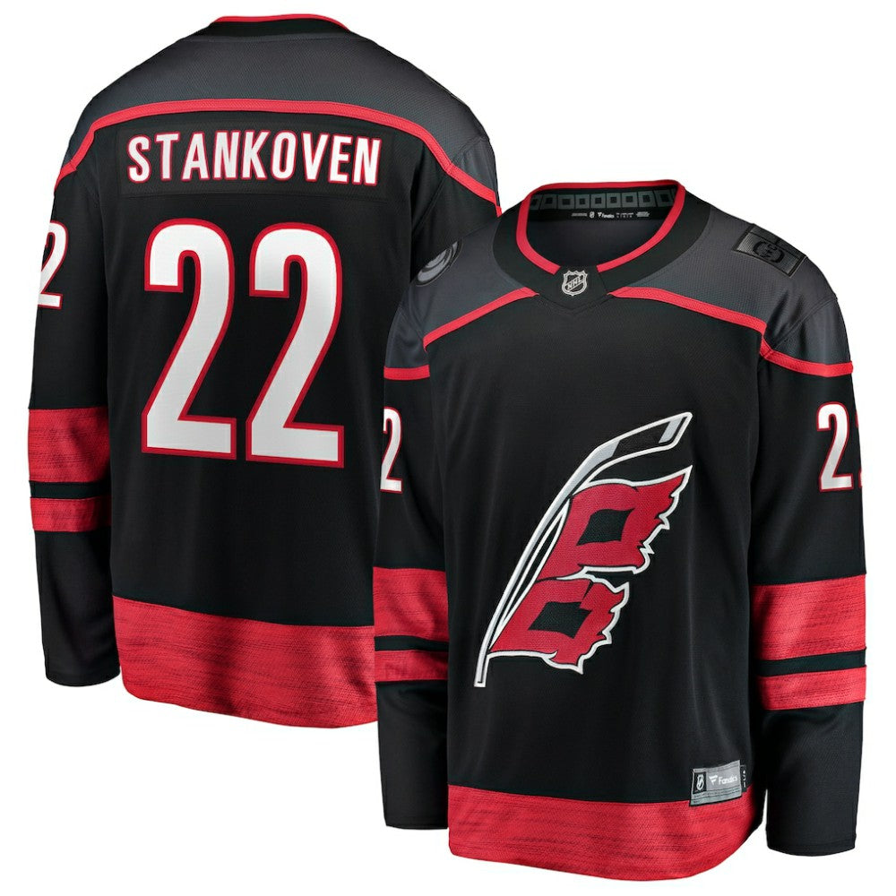 Logan Stankoven Carolina Hurricanes Fanatics Home Breakaway Jersey - Black Jerseys