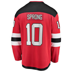 Daniel Sprong New Jersey Devils Fanatics Home Breakaway Jersey - Red Jerseys