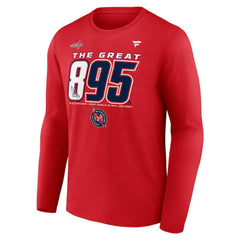 Alexander Ovechkin Washington Capitals Fanatics NHL All-Time Leading Goal Scorer The Great 895 Long Sleeve T-Shirt - Red T-shirts